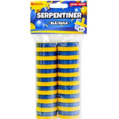 Serpentiner, blå/gul 2 st