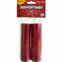 Serpentiner, röd 2 st