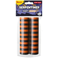 Serpentiner, svart/orange 2 st
