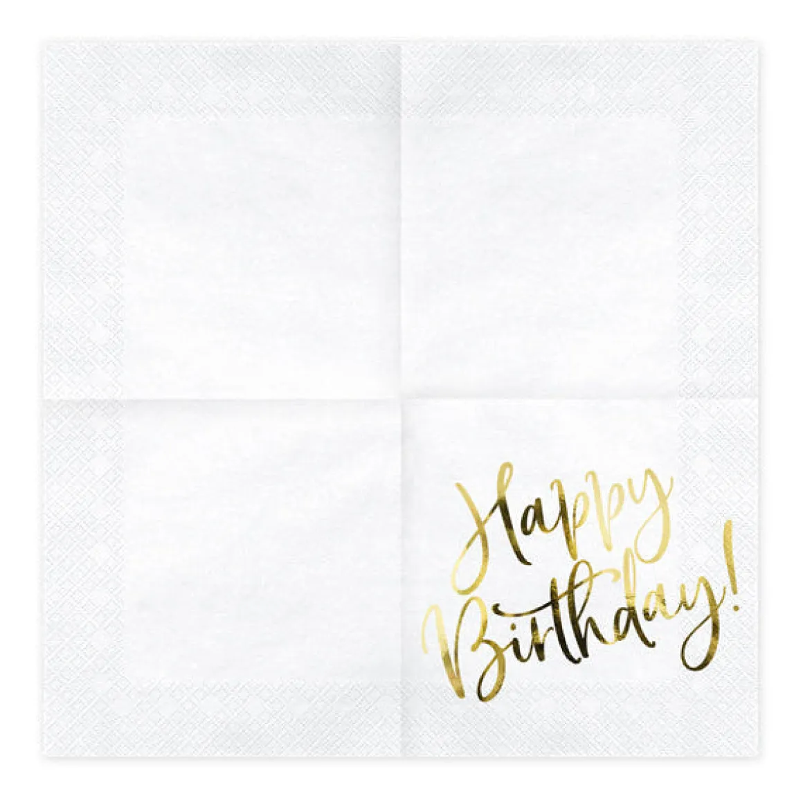 Servetter, happy birthday guld 20 st