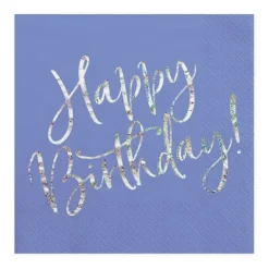 Servetter, happy birthday navy blue 20 st