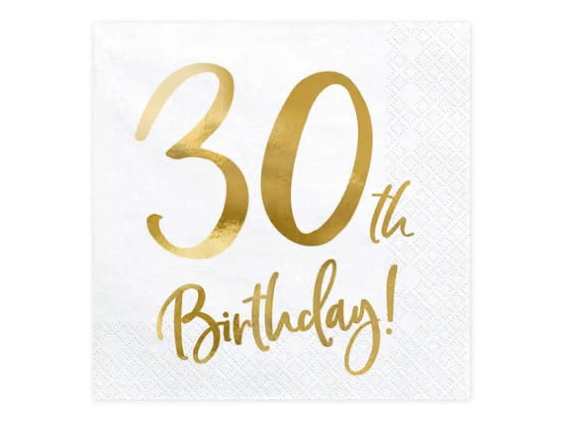 Servetter, happy birthday 30th 20 st