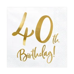 Servetter, happy birthday 40th 20 st