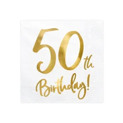 Servetter, happy birthday 50th 20 st