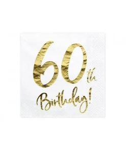 Servetter, happy birthday 60th 20 st