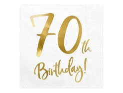 Servetter, happy birthday 70th 20 st