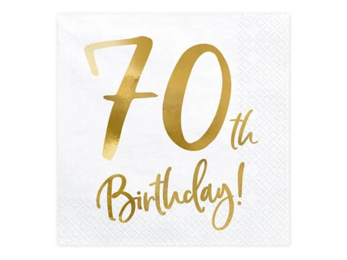 Servetter, happy birthday 70th 20 st