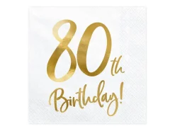 Servetter, happy birthday 80th 20 st