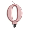 Sifferljus, 0 rose guld metallic