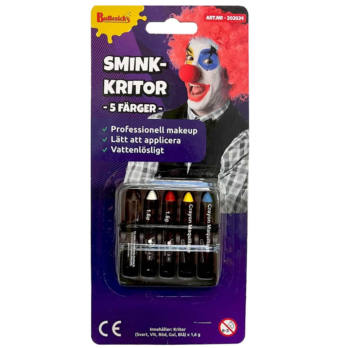 Sminkkritor, 5 färger