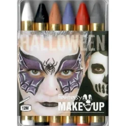 Sminkkritor, 6 färger halloween
