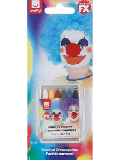 Sminkkritor, 6 färger Smiffys