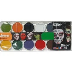 Sminkpalett, 10 färger halloween