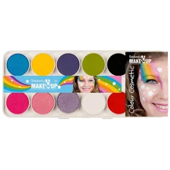 Sminkpalett, 10 färger rainbow