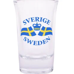 Snapsglas, svenska flaggan