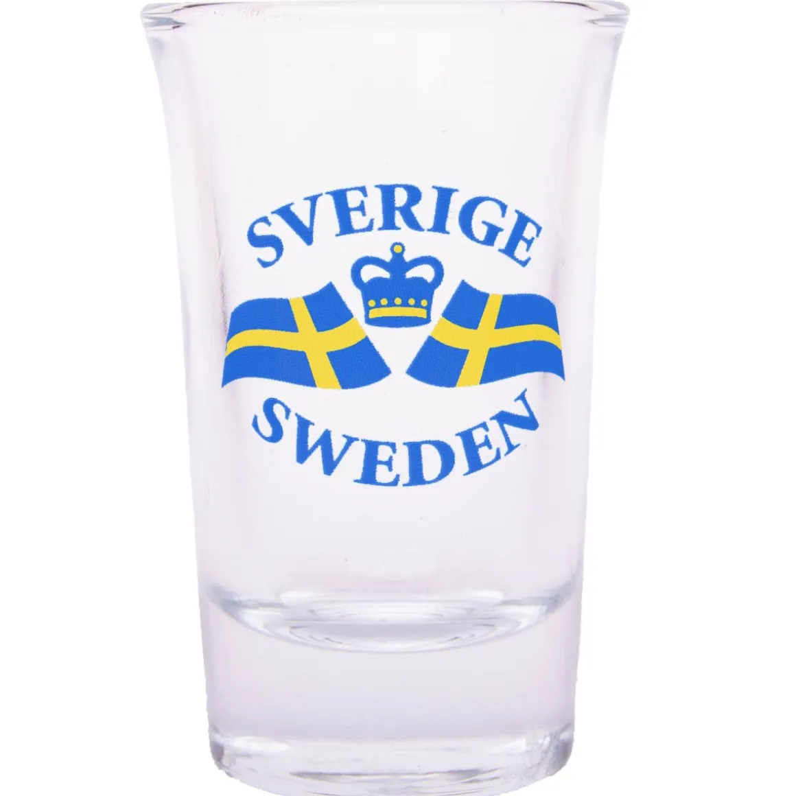 Snapsglas, svenska flaggan