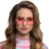 Solglasögon, runda rosa oversized