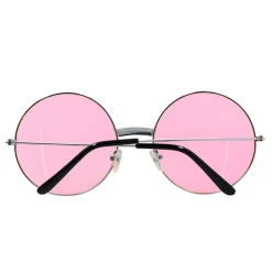 Solglasögon, runda rosa oversized