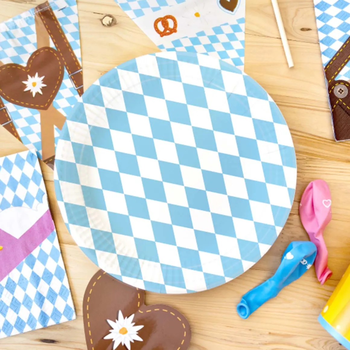 Tallrikar, oktoberfest Bayern Lightblue 8 st