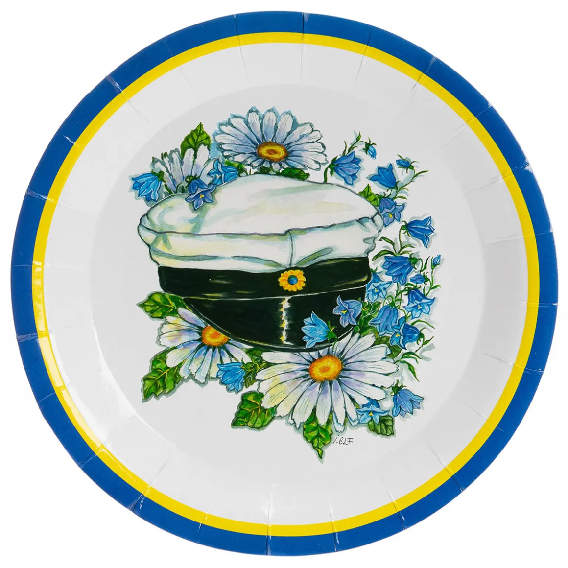 Tallrikar, studentmössa 8 st 23 cm