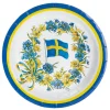 Tallrikar, svenska flaggan 8 st