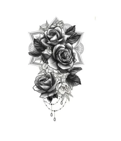 Tatuering, rosor 14x30 cm
