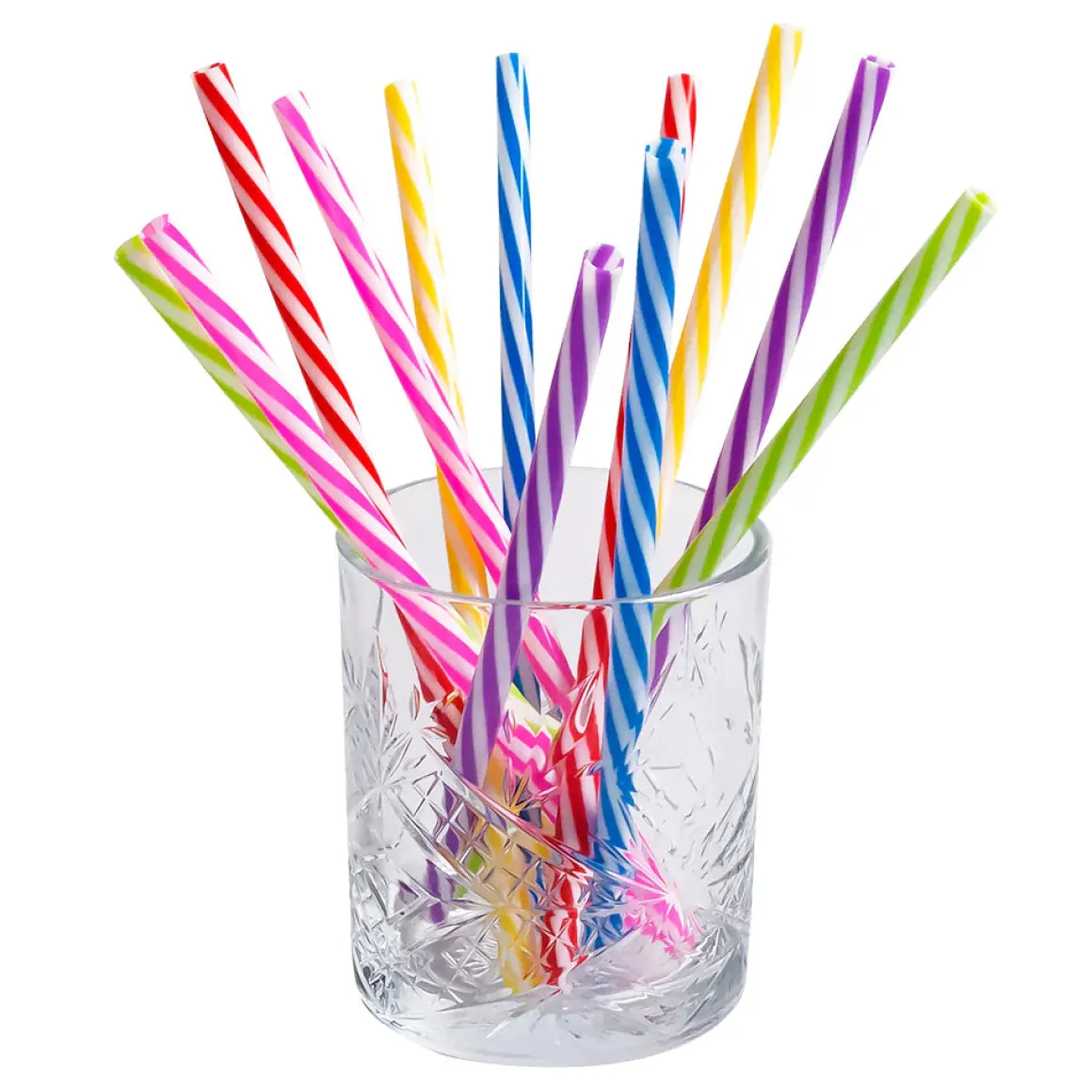 Återanvändbara plastsugrör, 12 st