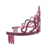Tiara, rosa med sten
