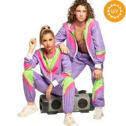 Träningsoverall, neon lila