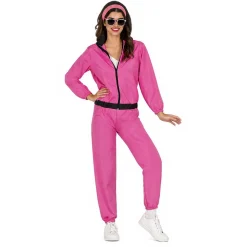 Träningsoverall, rosa neon