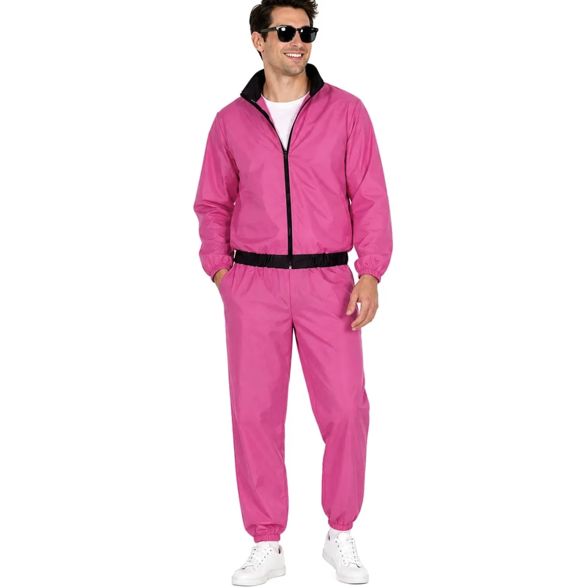 Träningsoverall, rosa neon M