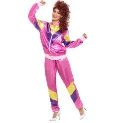 Träningsoverall 80s fashion rosa
