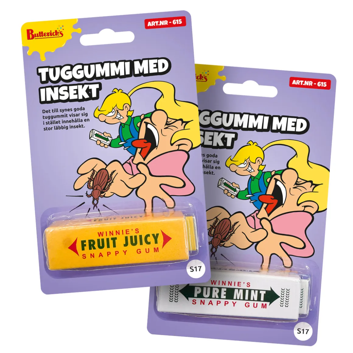 Tuggummi med insekt