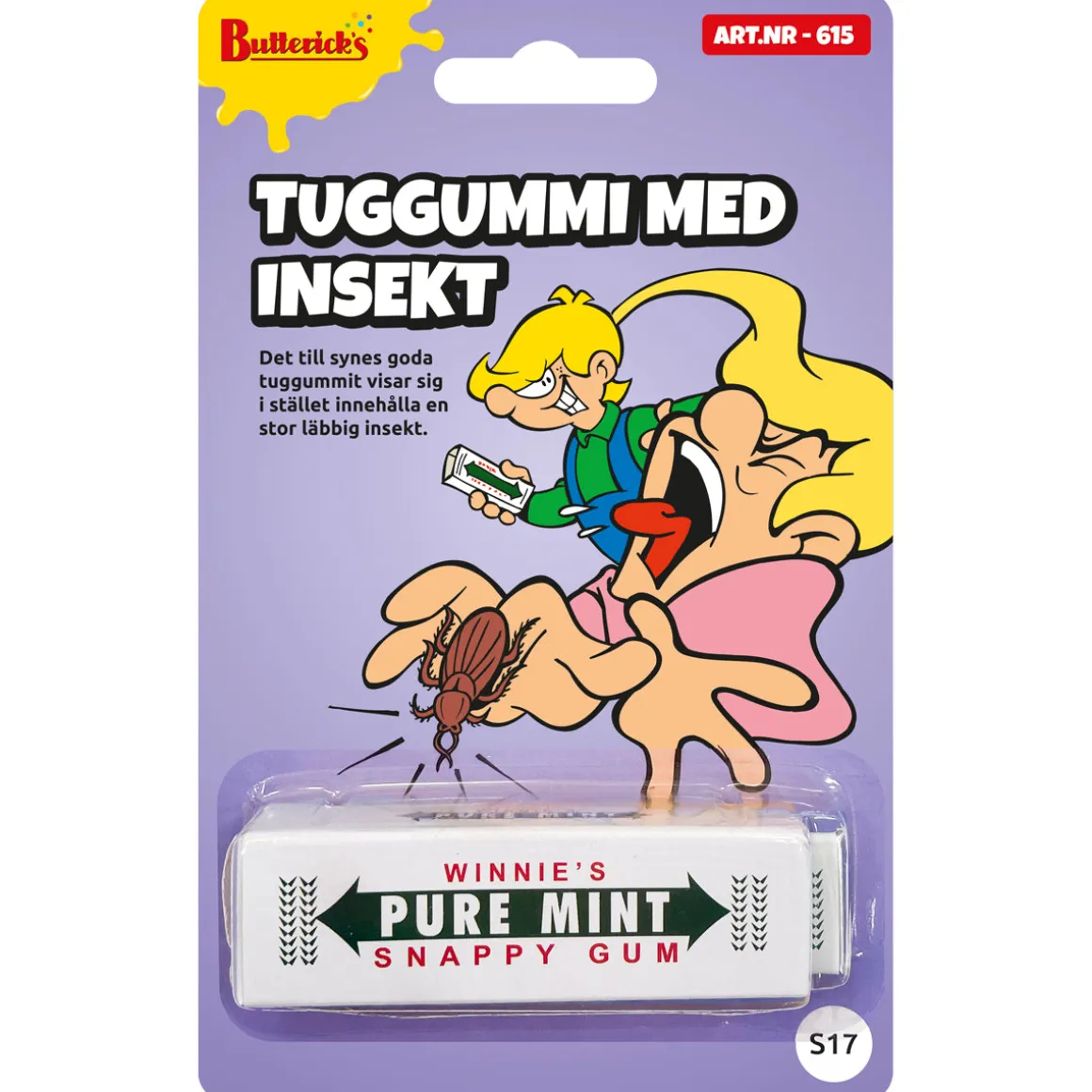 Tuggummi med insekt