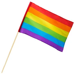 Tygflagga, regnbåge 30x45 cm