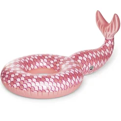 Uppblåsbar badmadrass, sjöjungfru roséguld