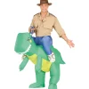 Uppblåsbardräkt, ridande dinosaurie