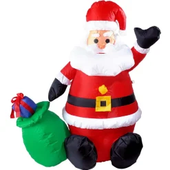 Uppblåsbar props, tomte 122 cm