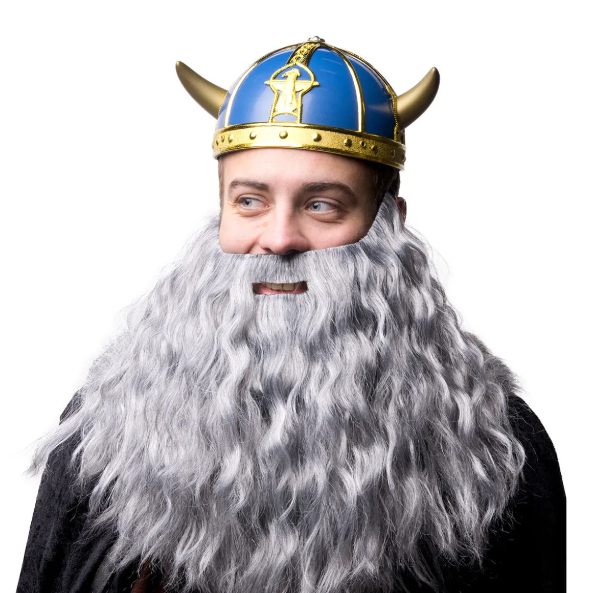 Vikingahjälm, blå/guld