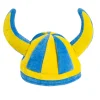 Vikingahjälm, blå/gul mjuk