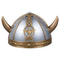 Vikingahjälm, guld/grå