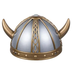 Vikingahjälm, guld/grå