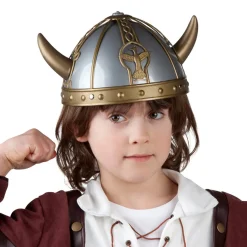 Vikingahjälm, guld/grå